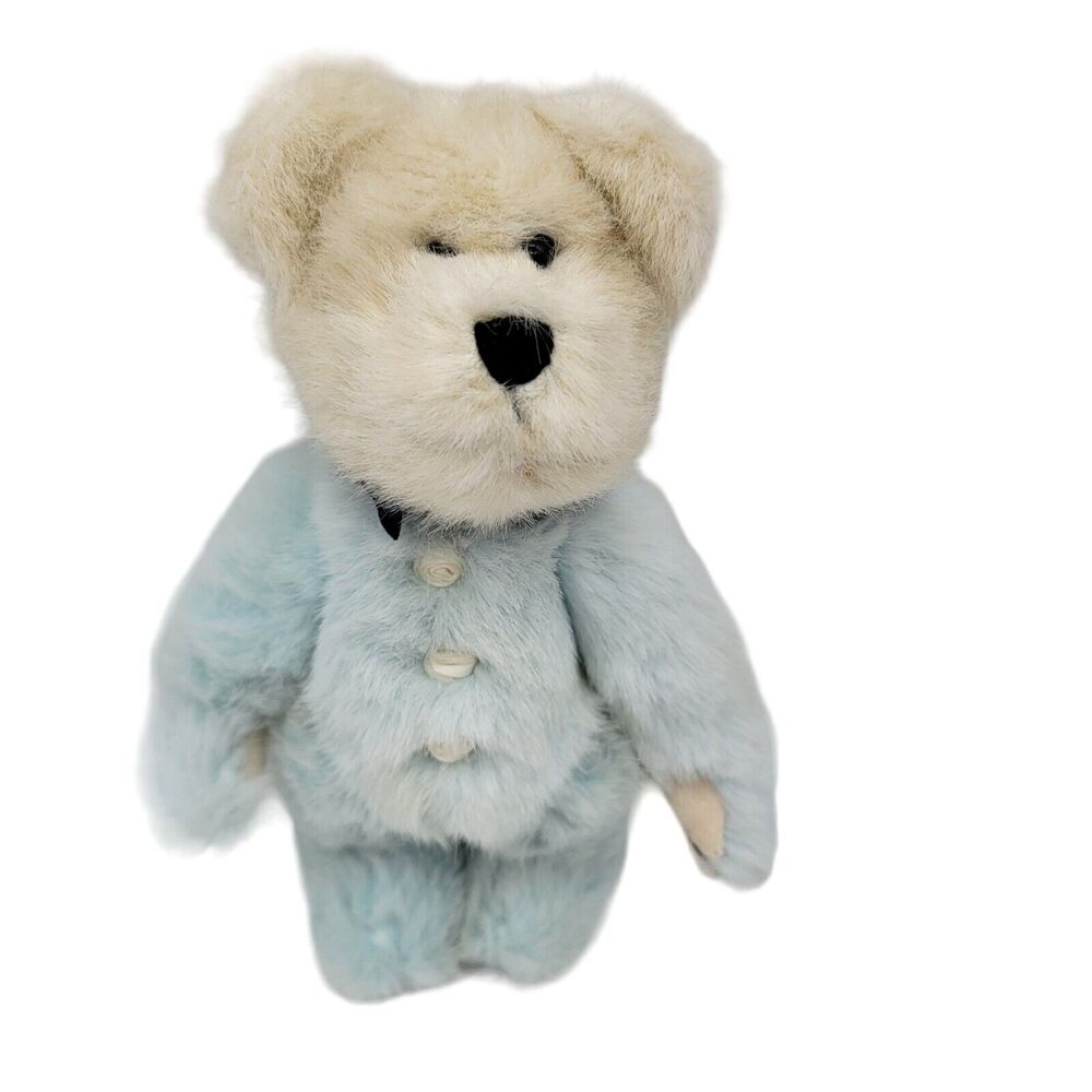Boyds Bears Plush "Gwinton" Bear 8" Blue w/ Buttons The Archived Collection - Picture 5 of 9